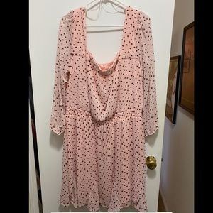 NWOT Mi Ami pink heart pattern dress